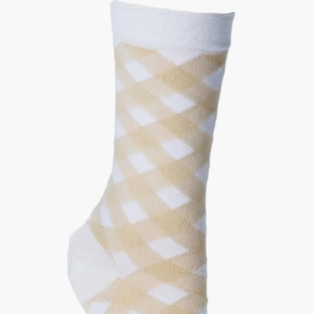Hue Womens Femme Top Crew Socks Chinos White One Size 7398